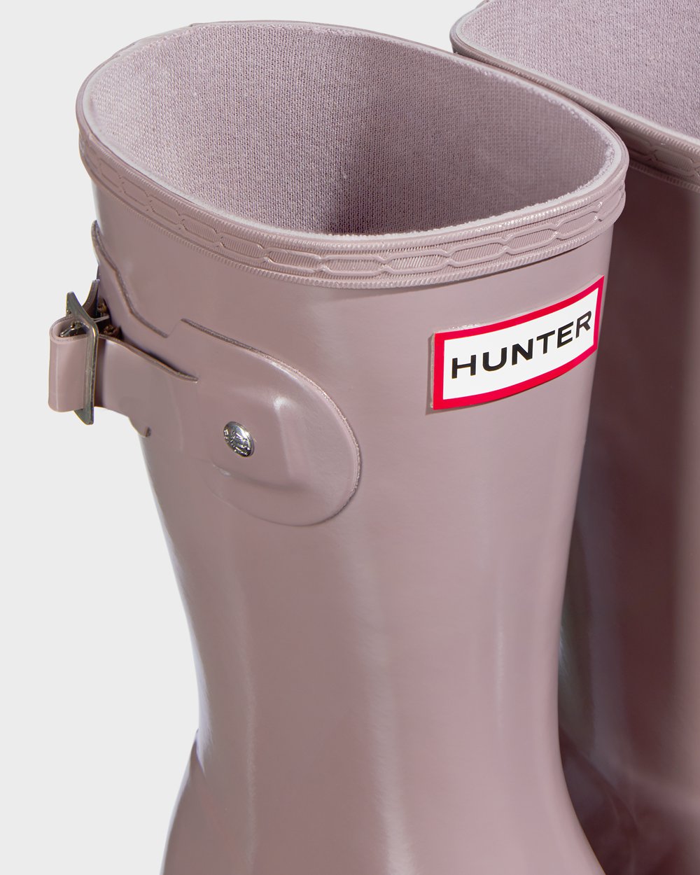 Hunter Original Tour Foldable Gloss Short Rain Boots - Sale Womens Purple - ZSGOHR375